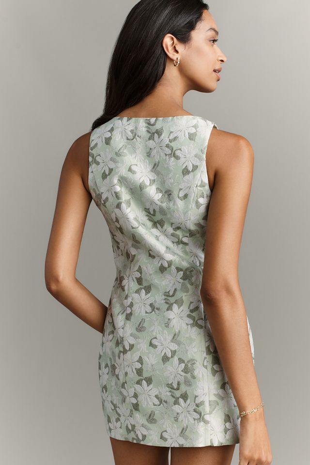 Endless Rose Petite Sleeveless Floral Jacquard Mini Dress #1