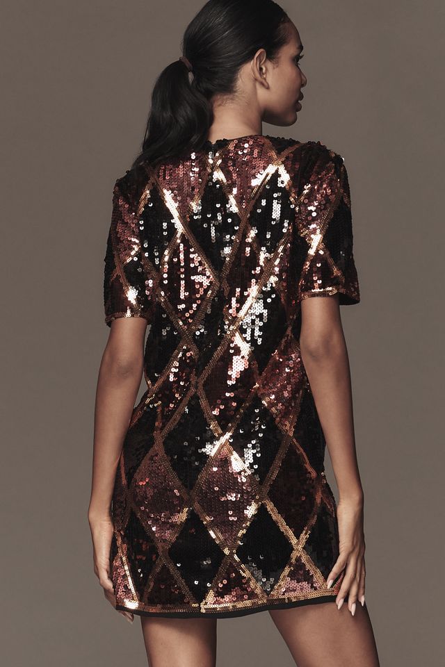 Endless Rose Short-Sleeve Sequin Mini Dress #2