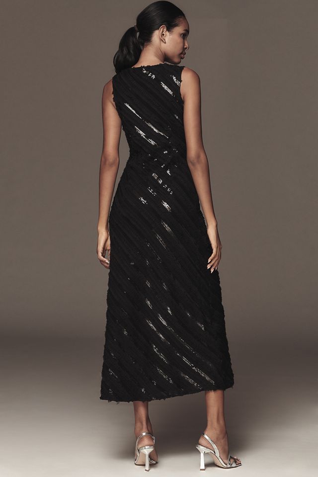 Endless Rose Boat-Neck Textured Slim Midi Dress #2