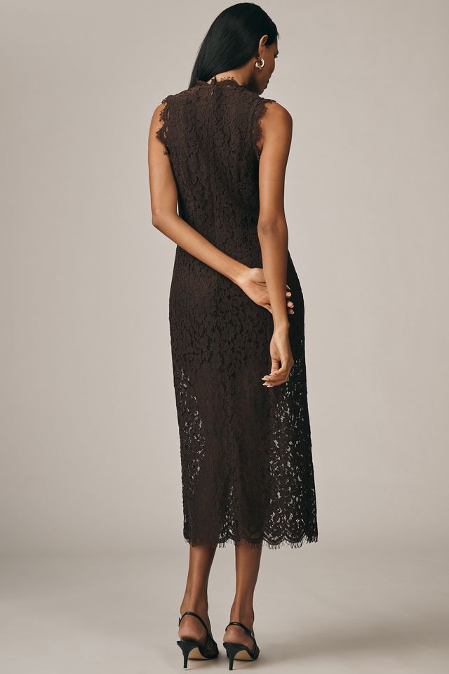 Endless Rose Sleeveless Mock-Neck Lace Midi Dress #1