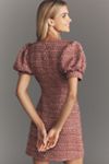 Endless Rose Puff-Sleeve Tweed Mini Dress
