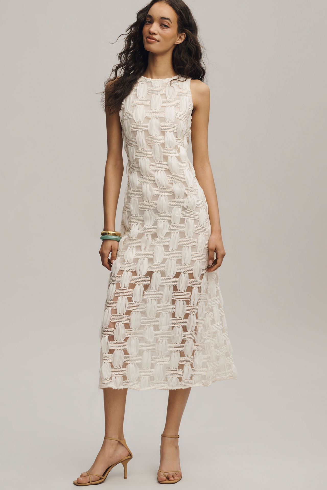 Endless Rose Sleeveless Textured Column Dress