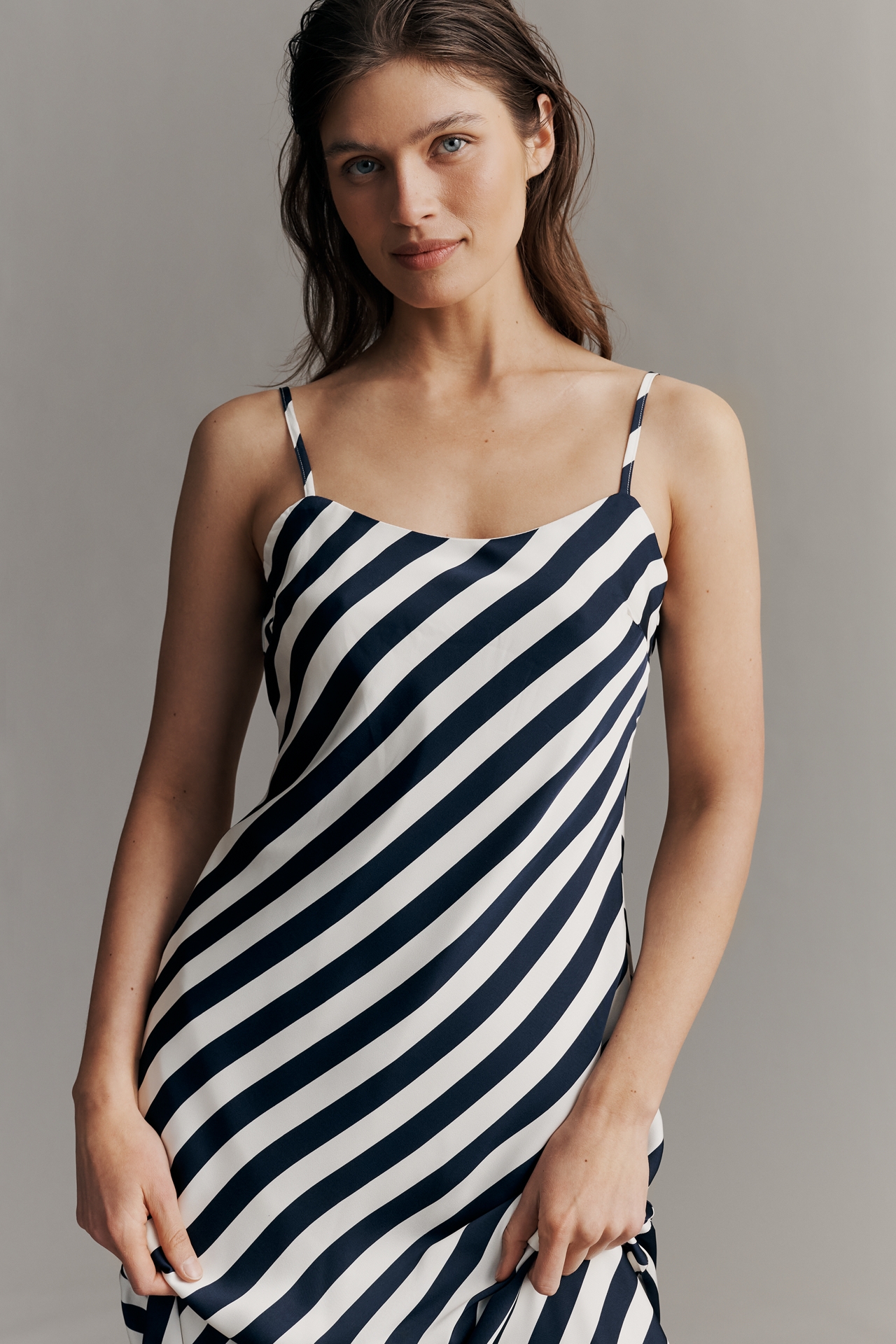 Endless Rose Sleeveless Bias Satin Maxi Dress