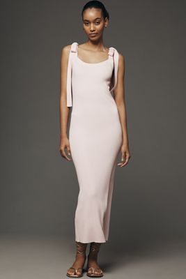 strapless open back dress Coley Crochet Split Hem Midi Dress main image 1