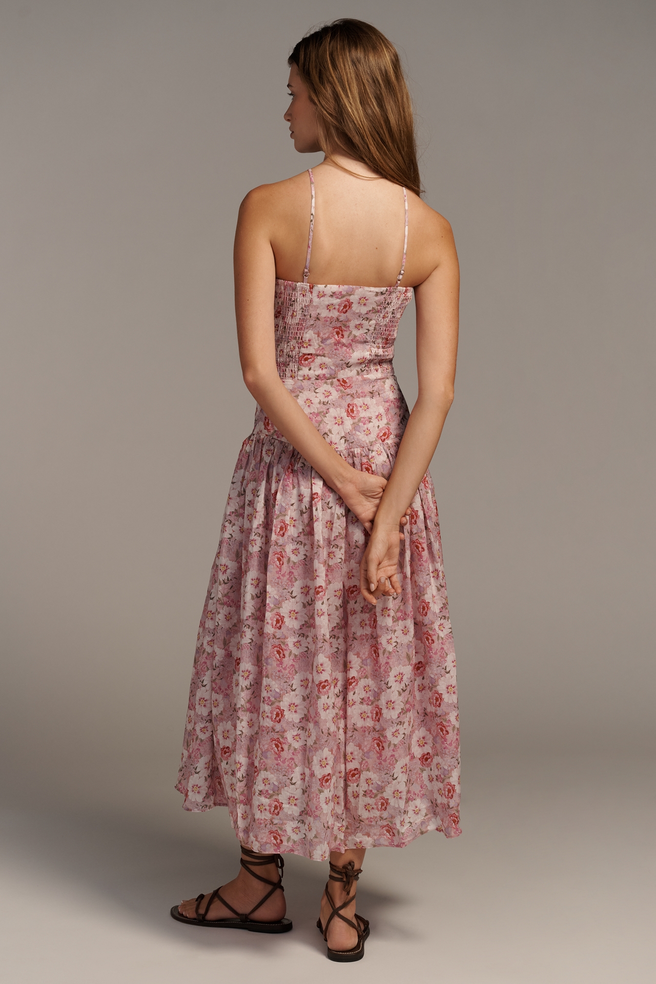 Endless Rose Drop-Waist Sweetheart Midi Dress