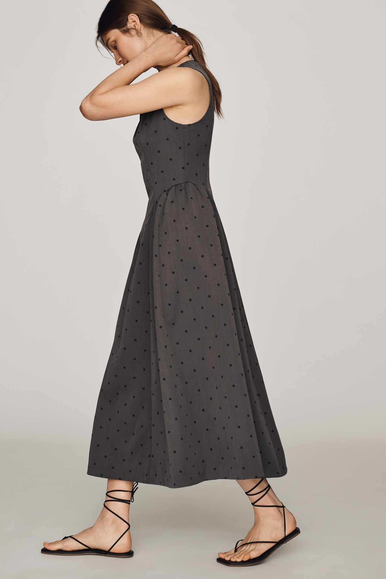 Endless Rose Basque-Waist Midi Dress