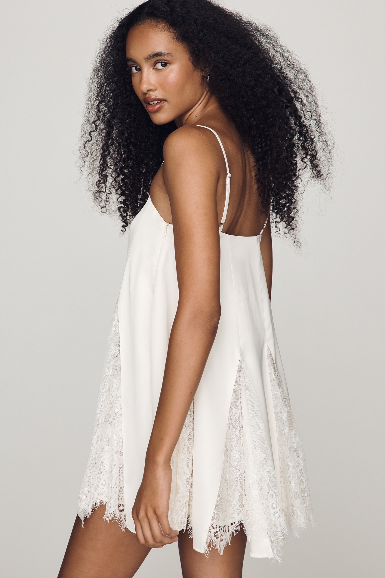 Endless Rose Lace Godet Mini Dress