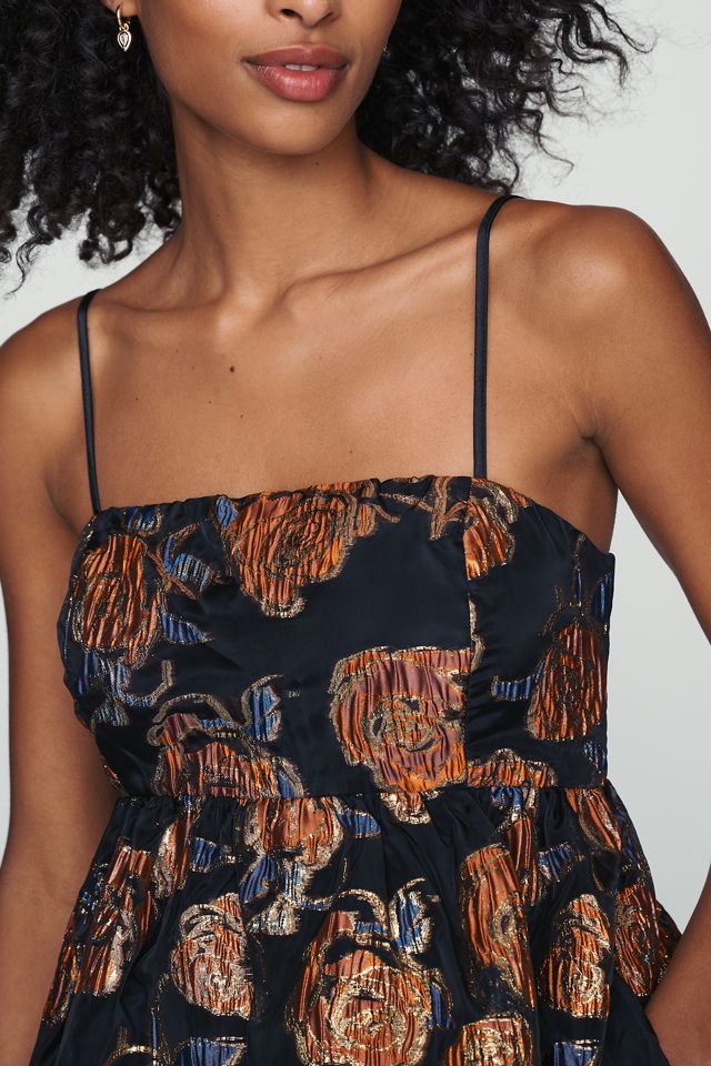 Endless Rose Metallic Jacquard Shift Dress #2
