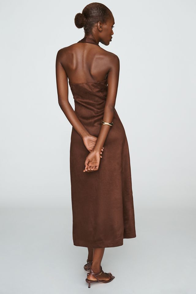 Endless Rose Faux-Suede Buttondown Dress #1