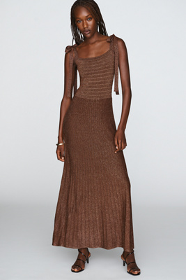 Endless Rose Square-Neck Midi Dress | Anthropologie