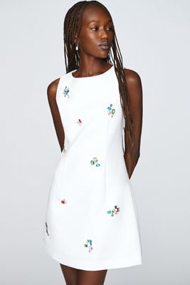 Endless Rose Bejeweled A-Line Mini Dress