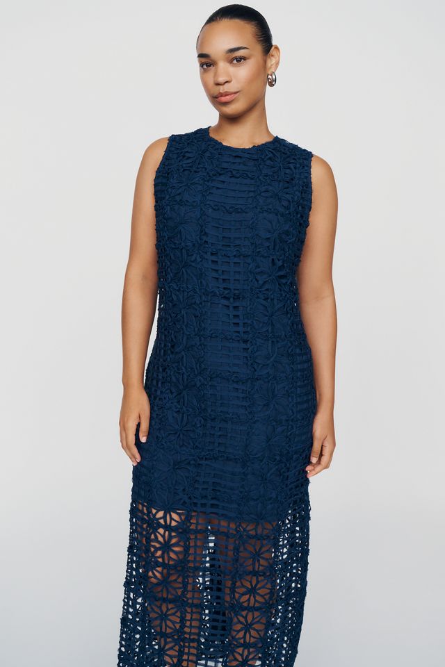 English Factory Eyelet Lace Midi Dress #1