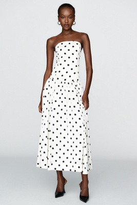 Endless Rose Cotton Linen Blend Midi Dress by Anthropologie