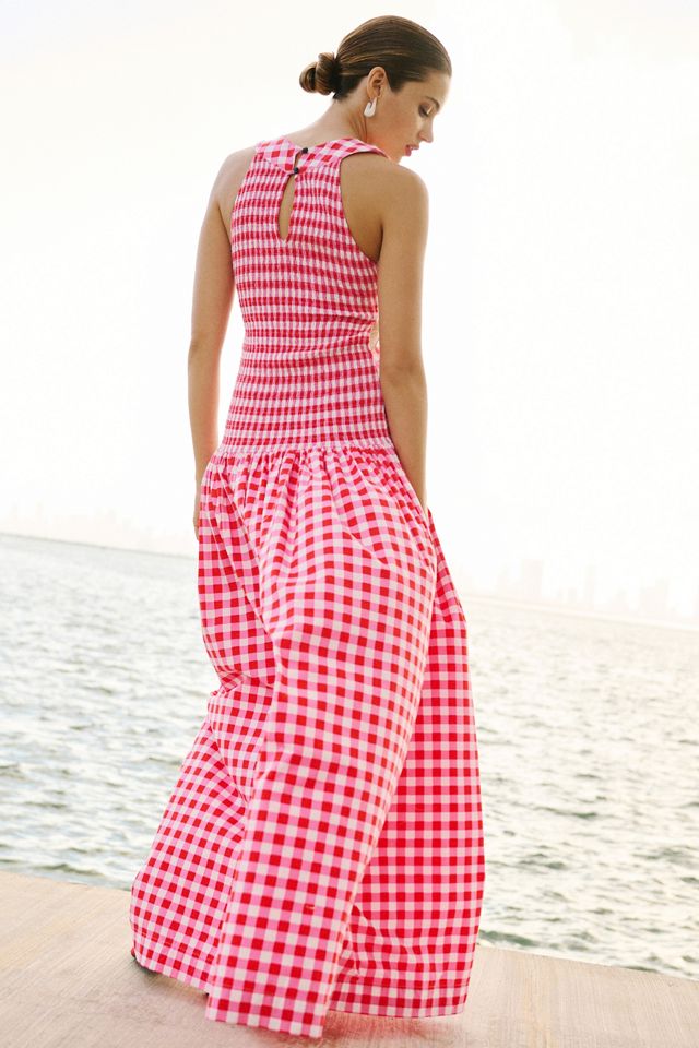 S/W/F Cross-Cut V-Neck Drop-Waist Maxi Dress | Anthropologie