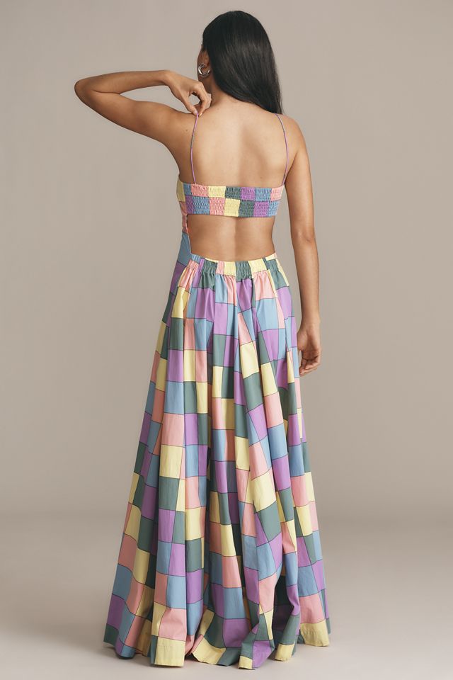 S/W/F Bandeau Spaghetti Strap Maxi Dress #2
