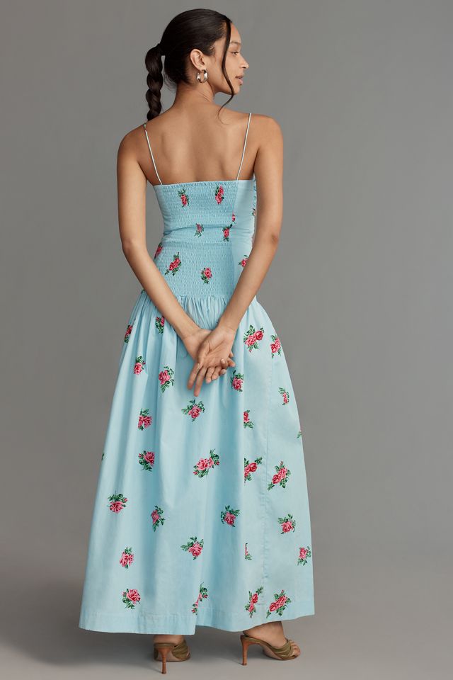 S/W/F Sleeveless Sweetheart Drop-Waist Maxi Dress #1