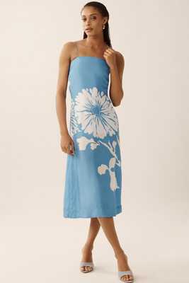 Petite Strapless Slip Midi Dress