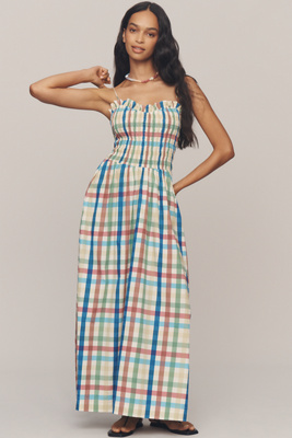 S/w/f Sleeveless Sweetheart A-line Maxi Dress In Green