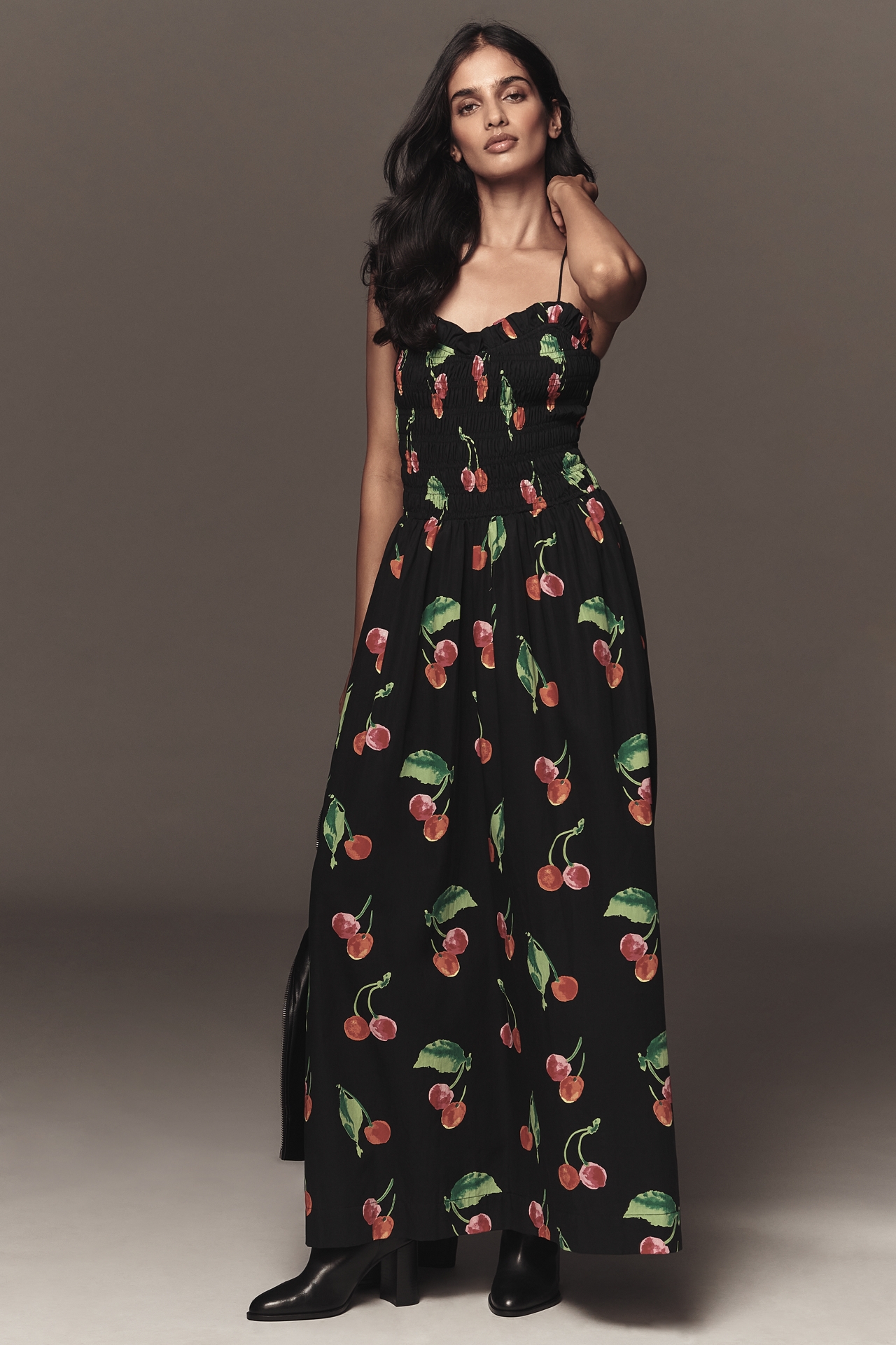 S/W/F Sleeveless Sweetheart A-Line Maxi Dress