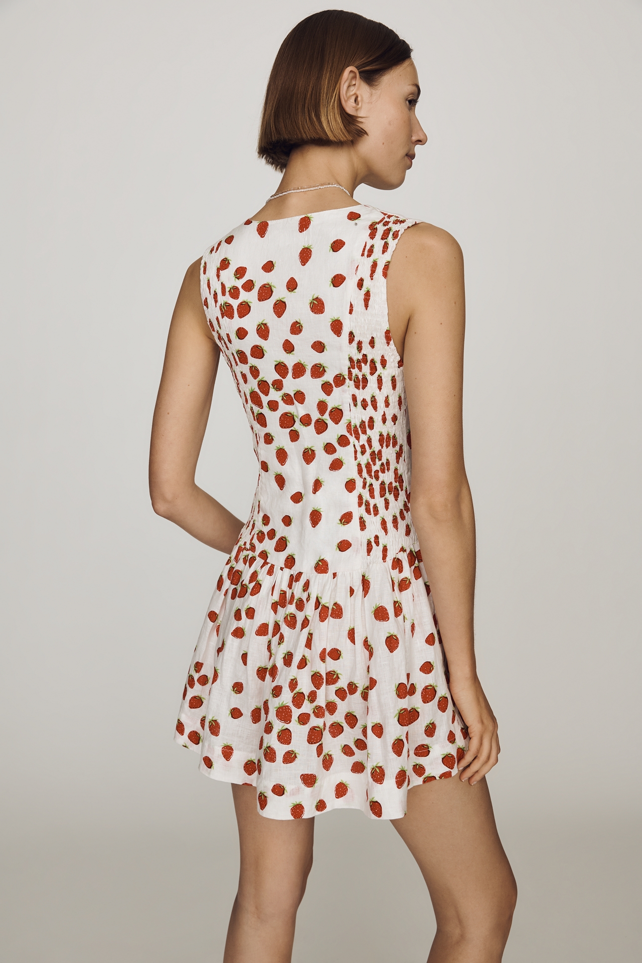 S/W/F Linen A-Line Mini Dress