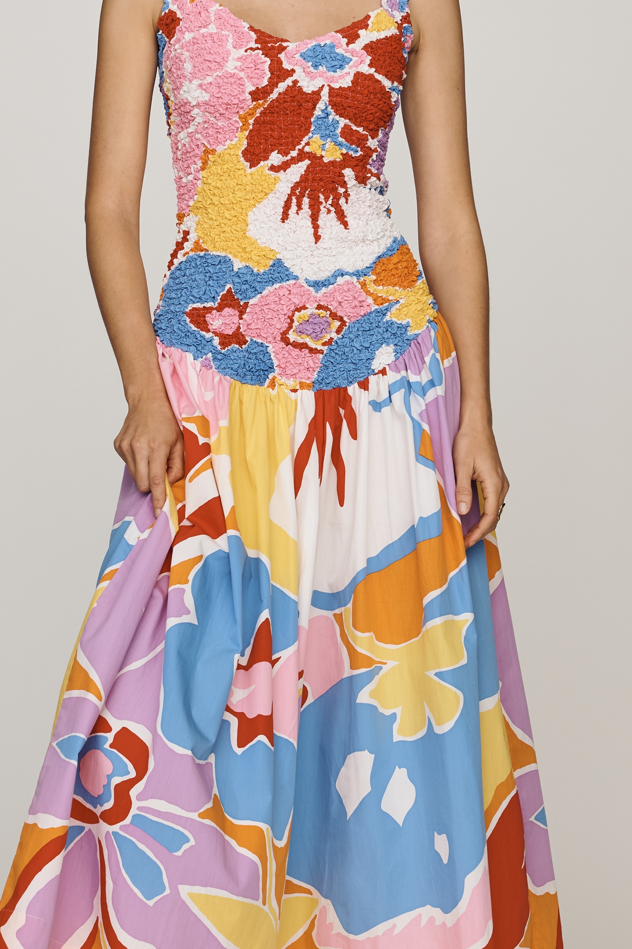S/W/F Cotton Floral Maxi Dress