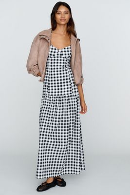 S/W/F 100% Cotton Drop-Waist Maxi Dress