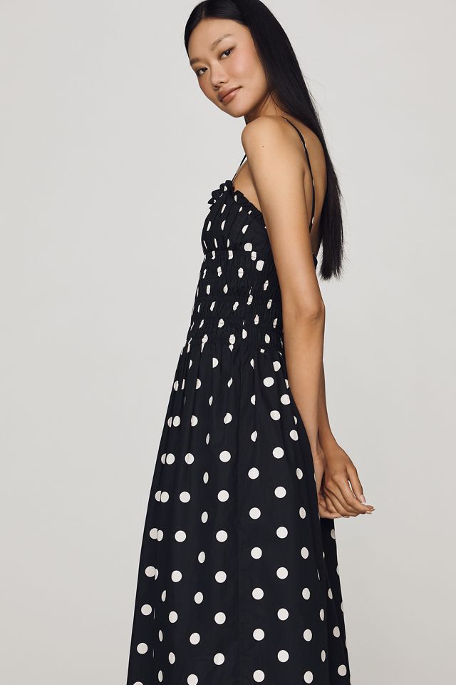 S/W/F 100% Cotton Smocked Bustier Maxi Dress #3