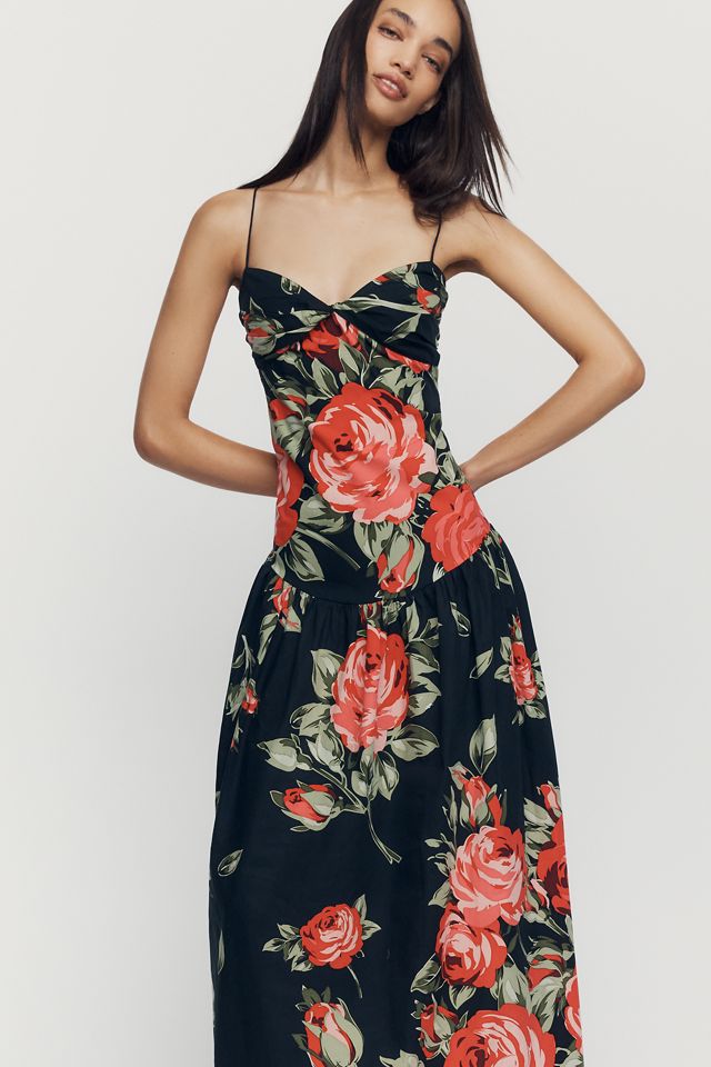 S/W/F 100% Cotton Drop-Waist Maxi Dress #1