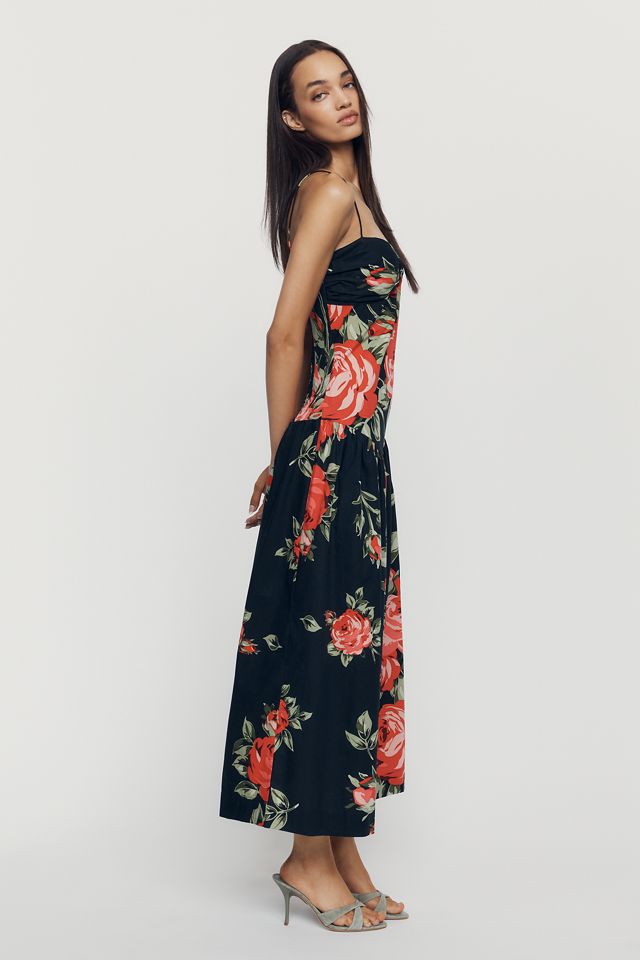 S/W/F 100% Cotton Drop-Waist Maxi Dress #4