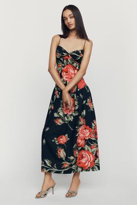 S/W/F 100% Cotton Drop-Waist Maxi Dress