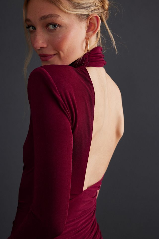 MISHA Pauline Asymmetrical High-Slit Maxi Dress #8