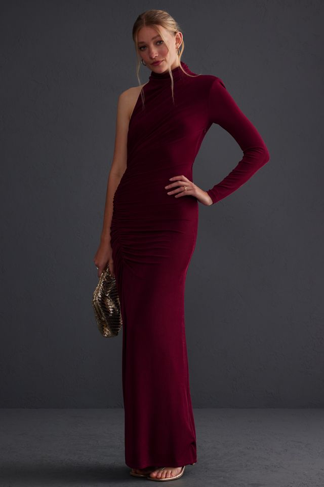 MISHA Pauline Asymmetrical High-Slit Maxi Dress #9