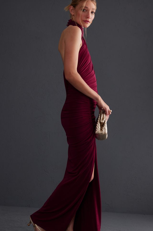 MISHA Pauline Asymmetrical High-Slit Maxi Dress #10