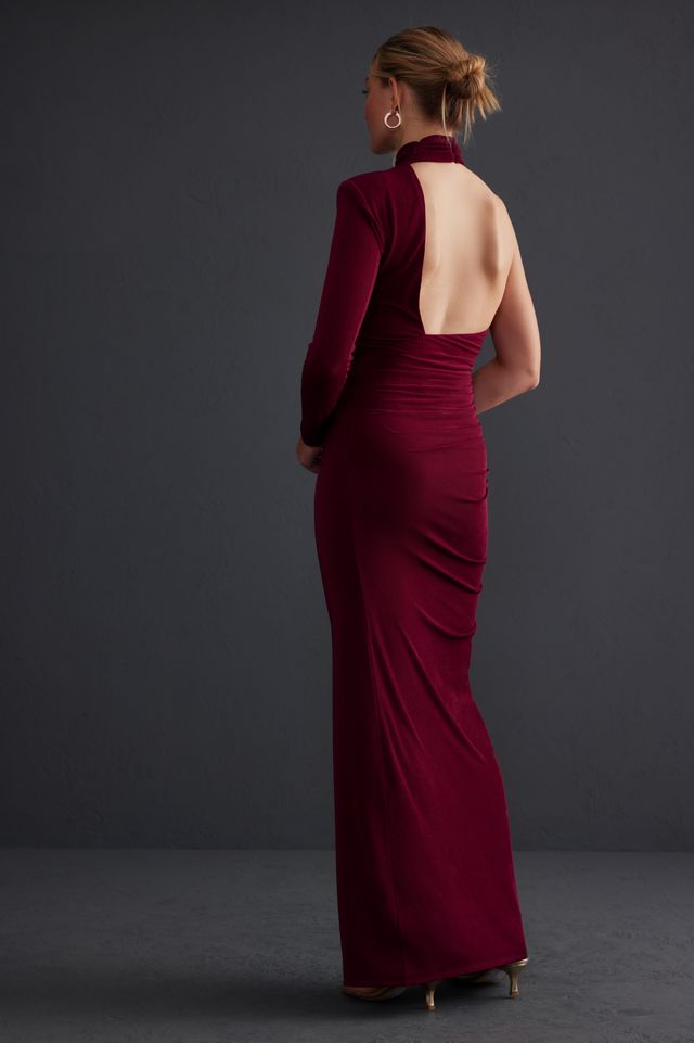 MISHA Pauline Asymmetrical High-Slit Maxi Dress #11