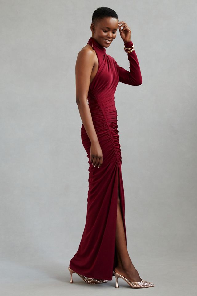 MISHA Pauline Asymmetrical High-Slit Maxi Dress #2