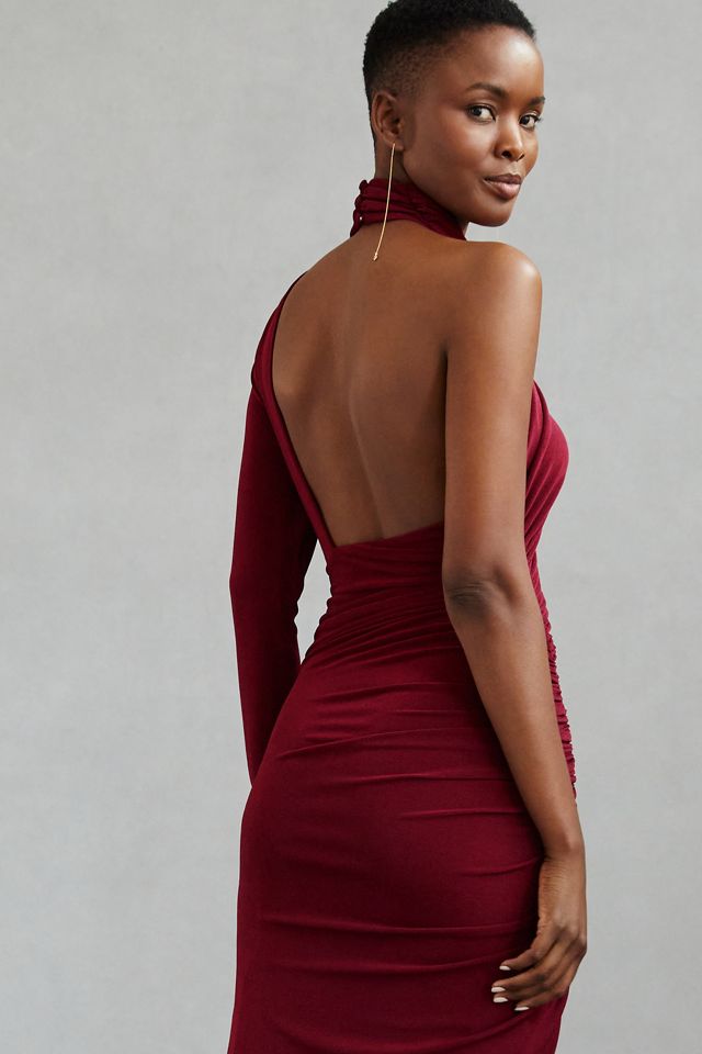 MISHA Pauline Asymmetrical High-Slit Maxi Dress #3