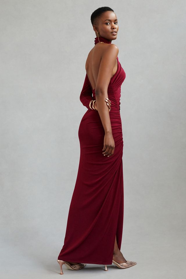 MISHA Pauline Asymmetrical High-Slit Maxi Dress #4