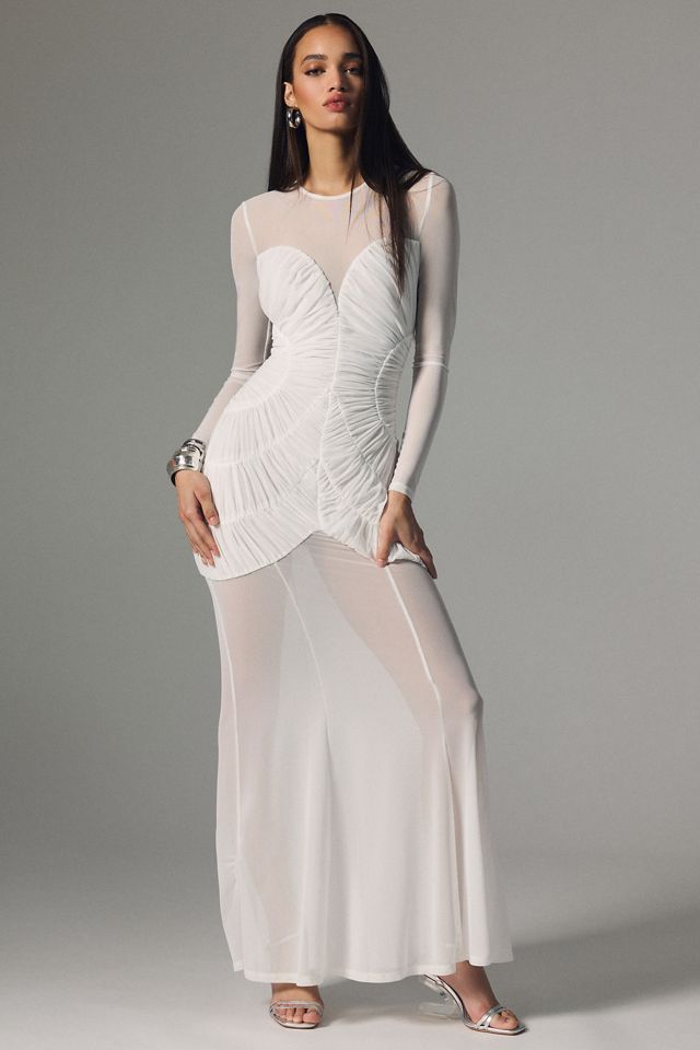 misha strapless sheer dress MISHA | The Ember Wrapped Dress
