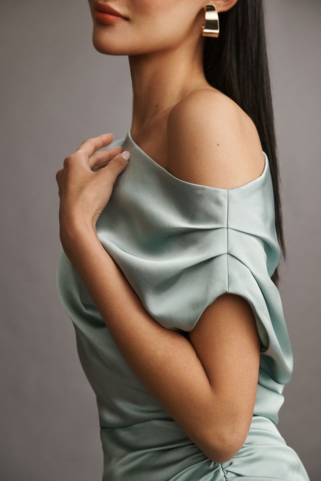 MISHA Off-The-Shoulder Slim Ruched Mini Dress #2