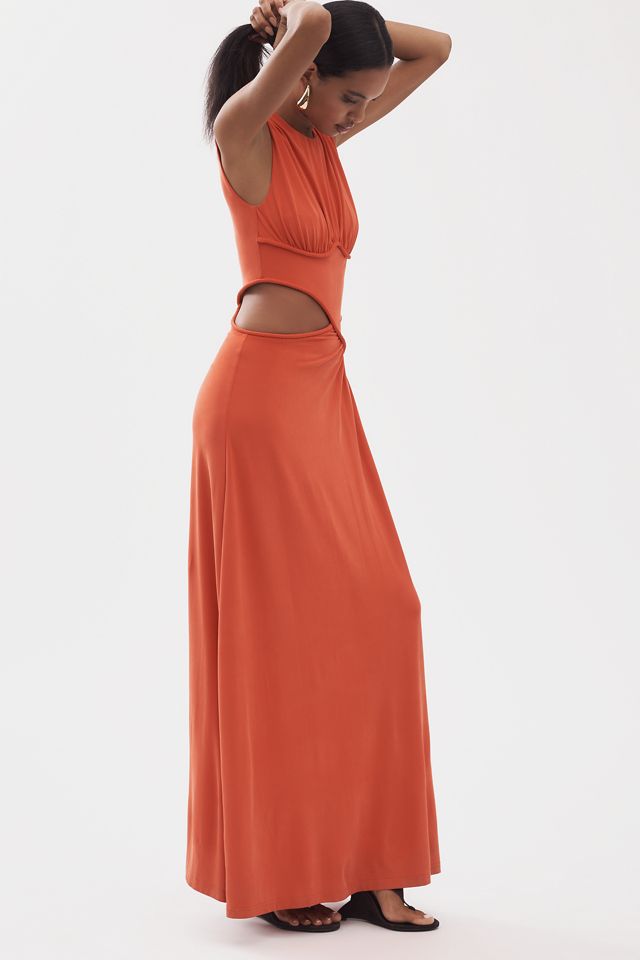 MISHA Sierra Cupro Cutout Maxi Dress #3