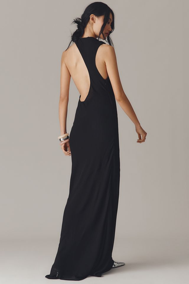 MISHA Cascada Halter Hardware Draped Maxi Dress #2
