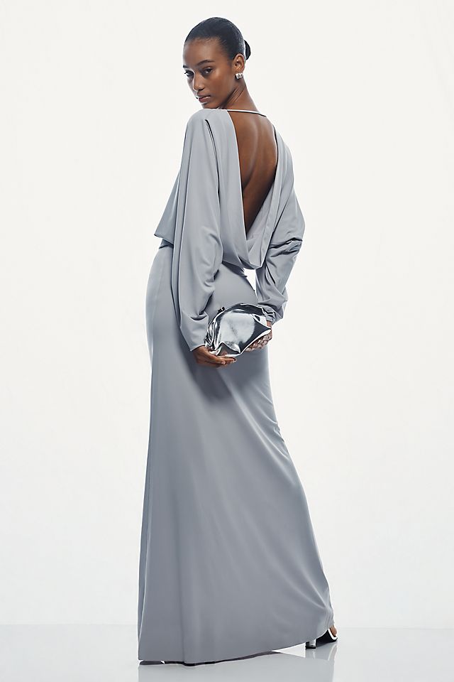 long sleeve mock neck maxi dress Black Lace Imported Washing Instructions Marie Mock Neck Maxi Dress