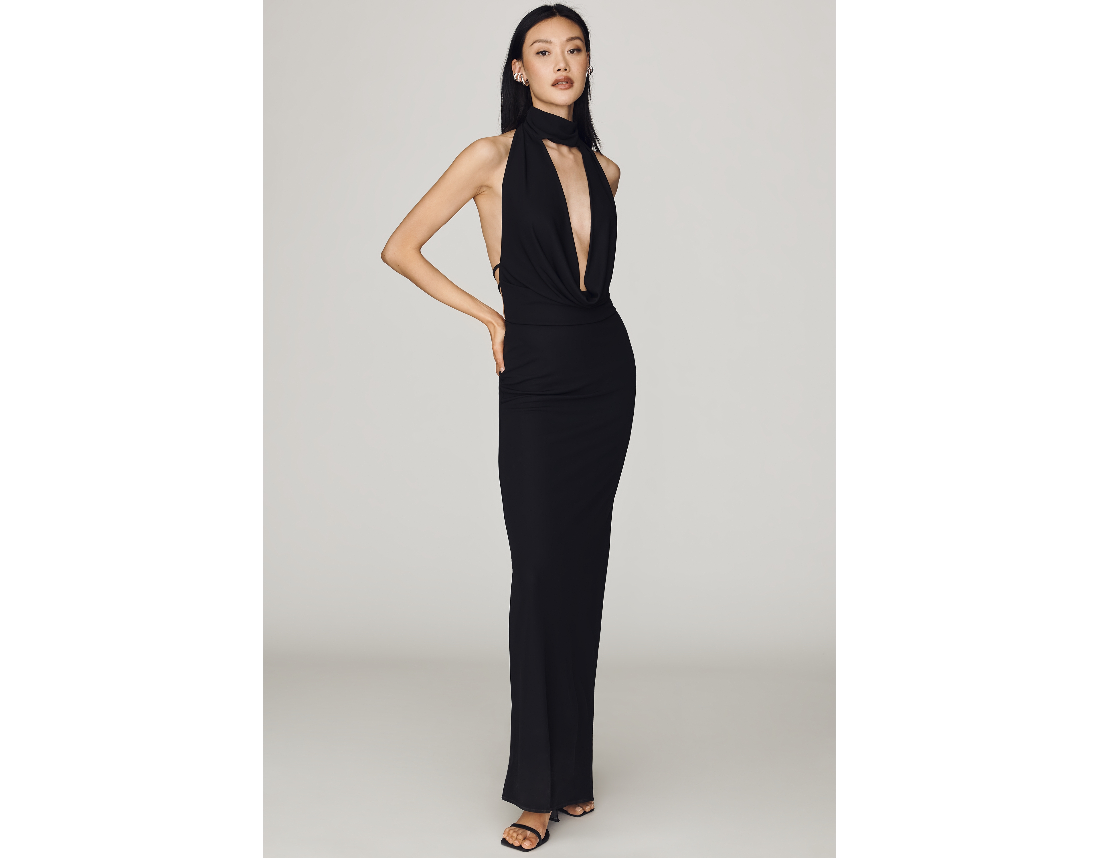 MISHA Plunge Maxi Dress