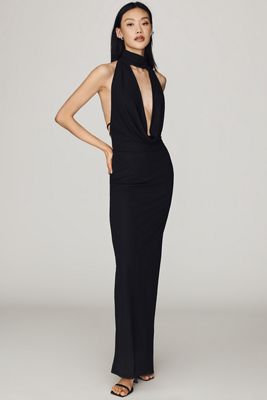 MISHA Plunge Maxi Dress