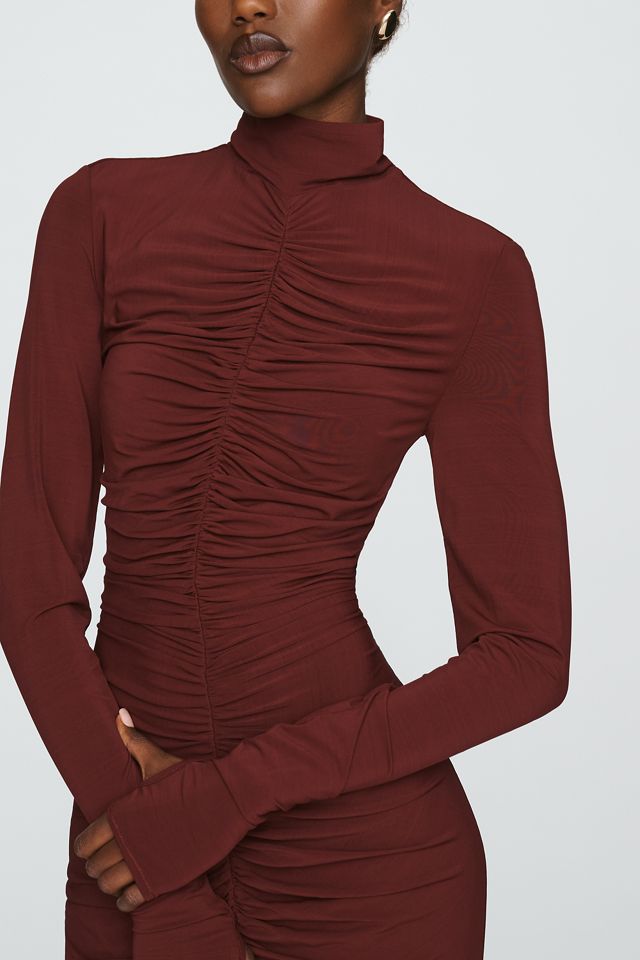 MISHA Ruched Maxi Dress #1