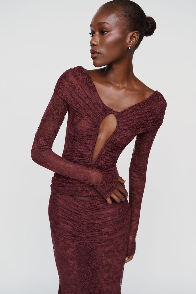 MISHA Kali Long-Sleeve Maxi Dress #1