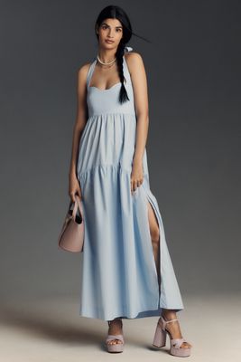 Shona Joy Maiori Halter Tiered Maxi Dress