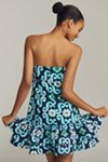By Anthropologie V-Neck Ruched Mesh Midi Dress
