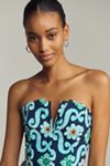 By Anthropologie V-Neck Ruched Mesh Midi Dress
