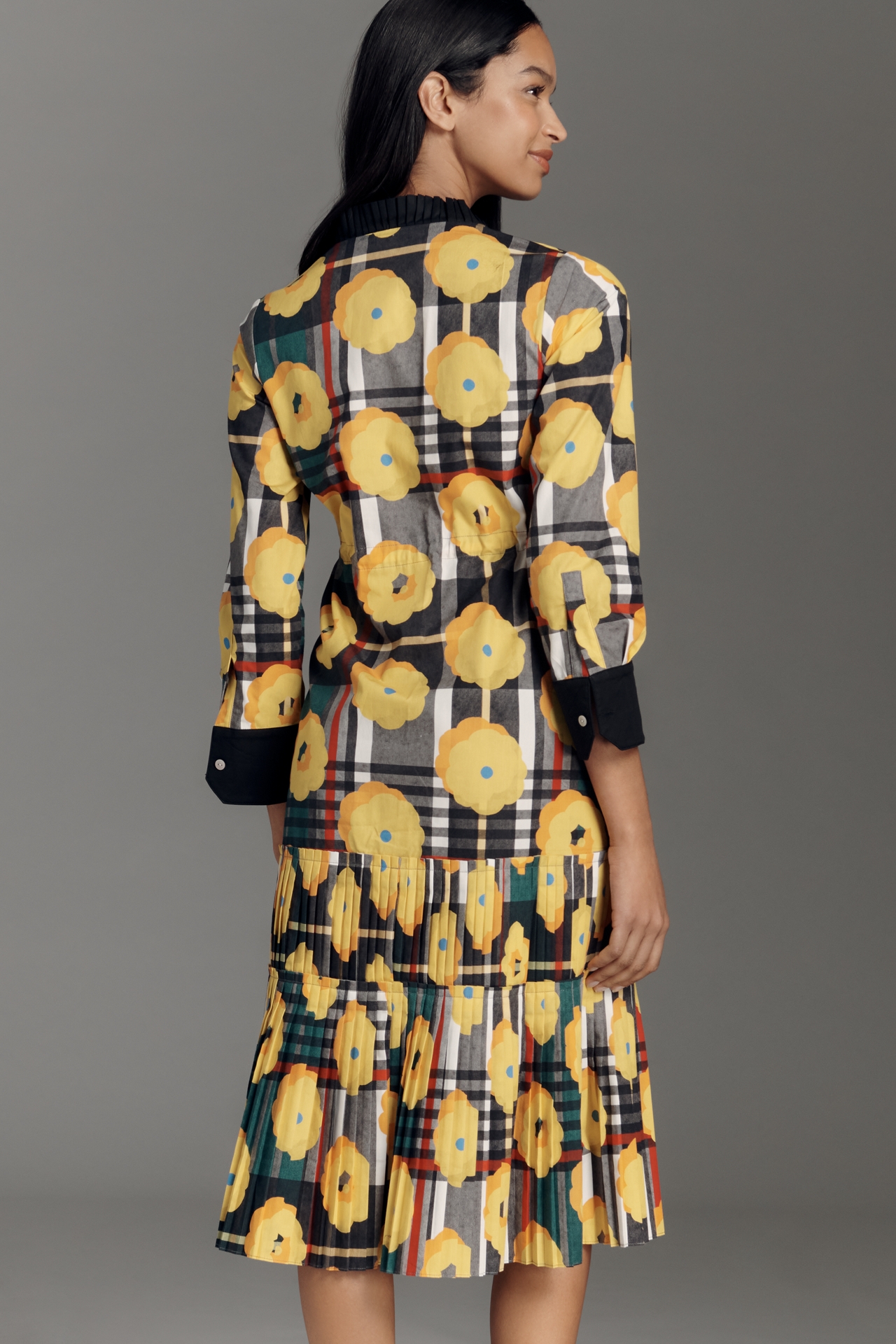 De Loreta Palmera Long-Sleeve Shirt Dress